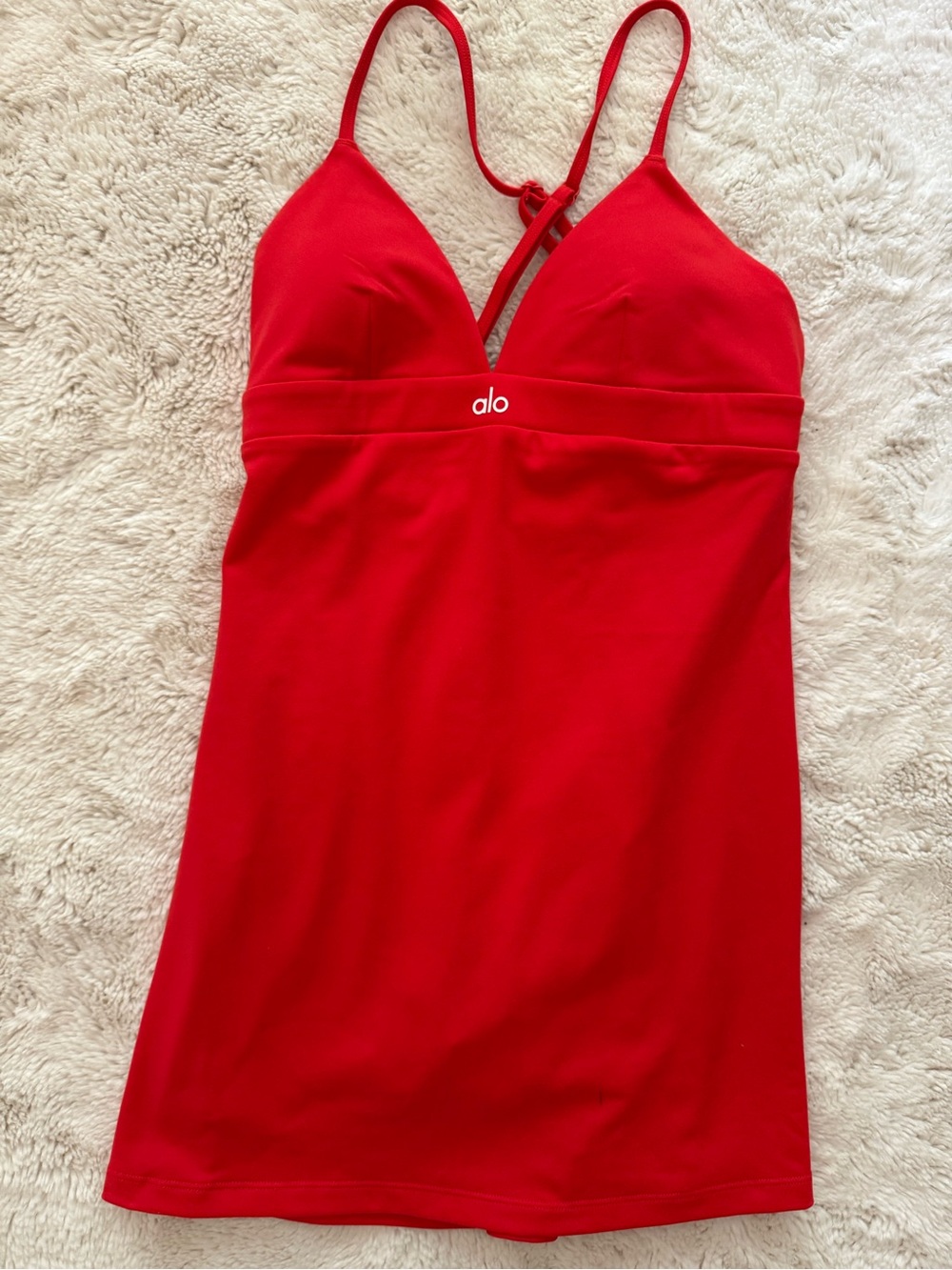 ALO Yoga Red Airbrush Splendor Dress
